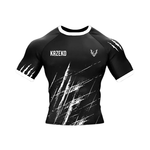 Kazeko K1 Blanc - Rashguard JJB MMA Grappling | Kazeko Fight Wear