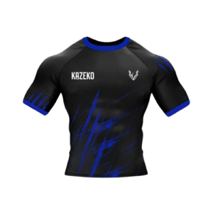 Rashguard JJB K1 Bleu Kazeko - tee shirt MMA rashguard tatami