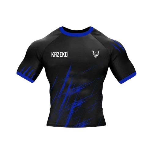 Kazeko K1 Bleu - Rashguard JJB MMA Grappling | Kazeko Fight Wear