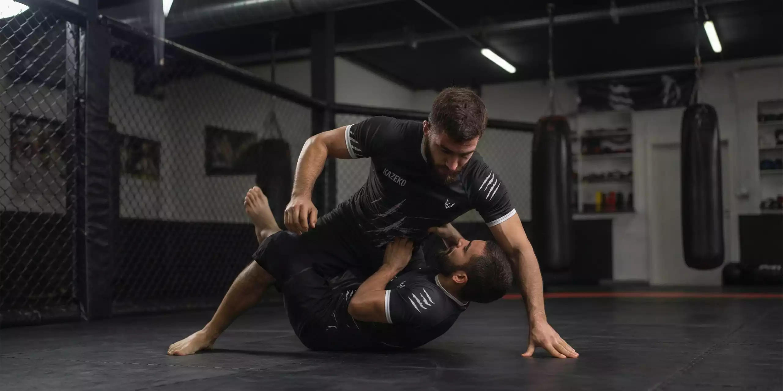 Rashguard grappling NOGI Kazeko - tshirt grappling haut compression homme tatami